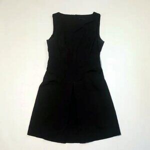 Sisley Black Sleeveless Sheath Dress | High Round Neck Back Zip | Made in Italy